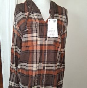 *bogo* Button Up Flannel With Hood